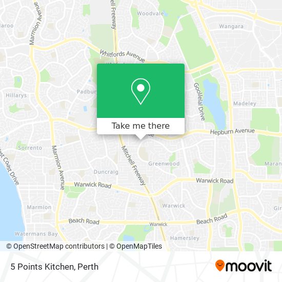 5 Points Kitchen map