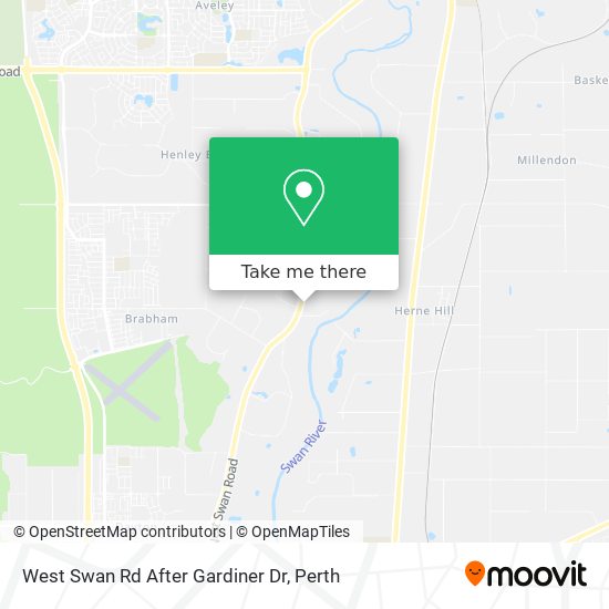 West Swan Rd After Gardiner Dr map