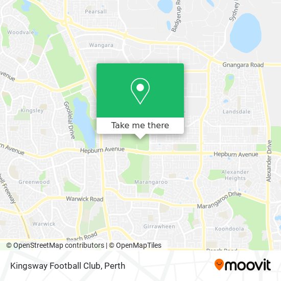 Kingsway Football Club map