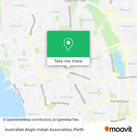 Australian Anglo Indian Association map