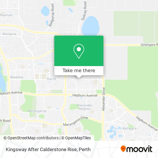 Kingsway After Calderstone Rise map