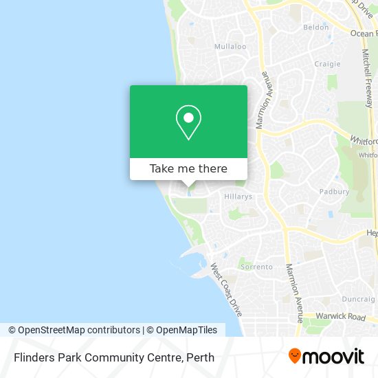 Mapa Flinders Park Community Centre