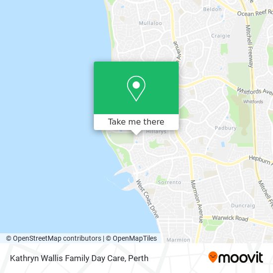 Kathryn Wallis Family Day Care map