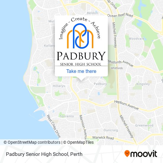 Mapa Padbury Senior High School