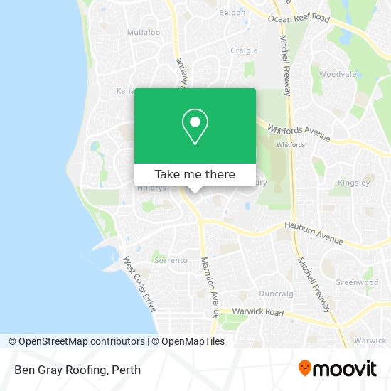 Ben Gray Roofing map