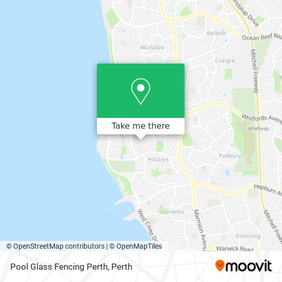 Pool Glass Fencing Perth map