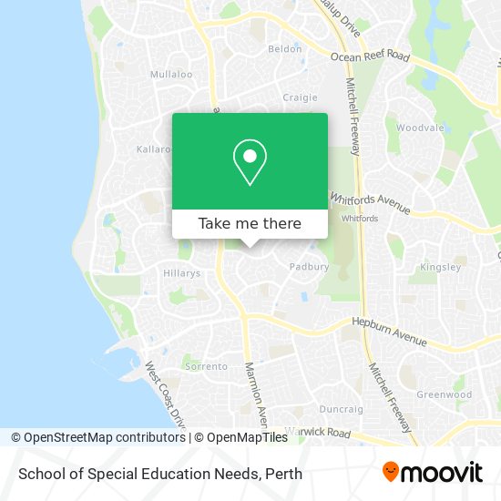 School of Special Education Needs map