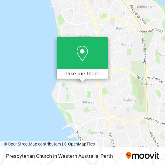 Mapa Presbyterian Church in Western Australia