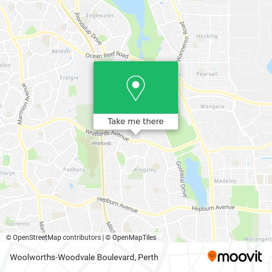 Woolworths-Woodvale Boulevard map