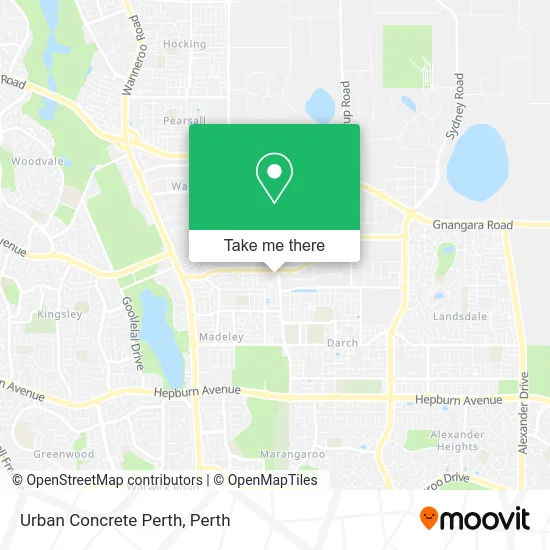 Mapa Urban Concrete Perth