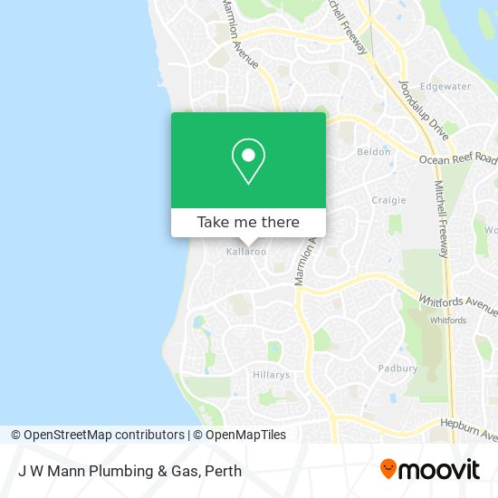 J W Mann Plumbing & Gas map