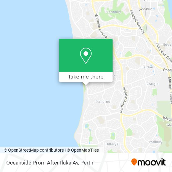 Oceanside Prom After Iluka Av map