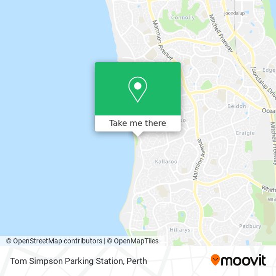 Mapa Tom Simpson Parking Station