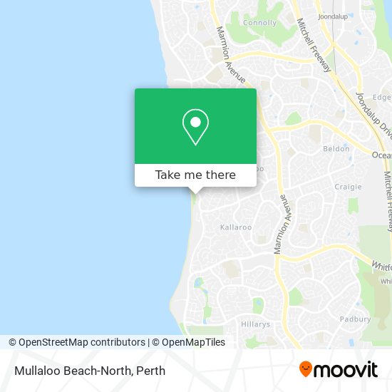 Mapa Mullaloo Beach-North