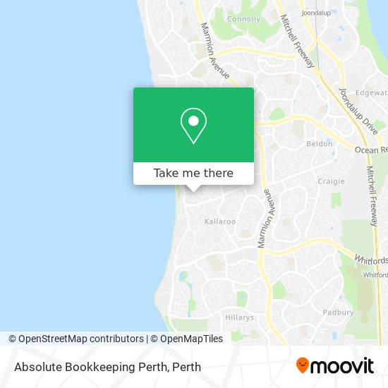 Absolute Bookkeeping Perth map