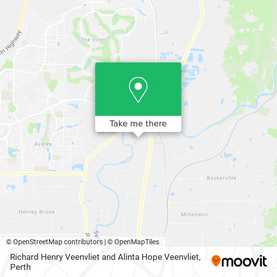Richard Henry Veenvliet and Alinta Hope Veenvliet map