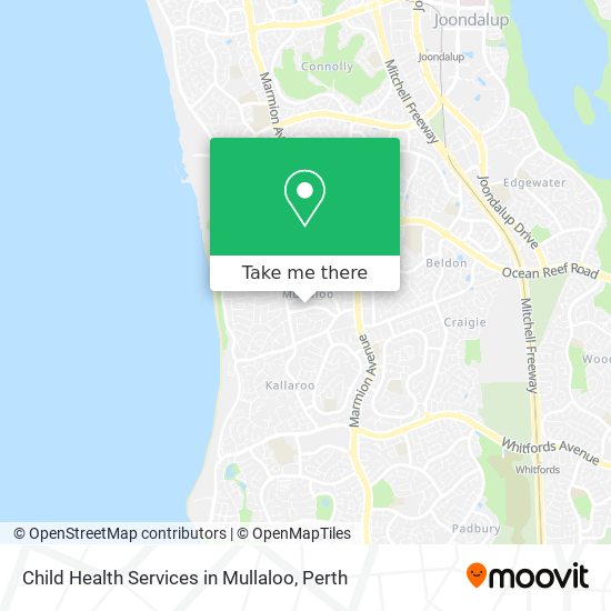 Child Health Services in Mullaloo map