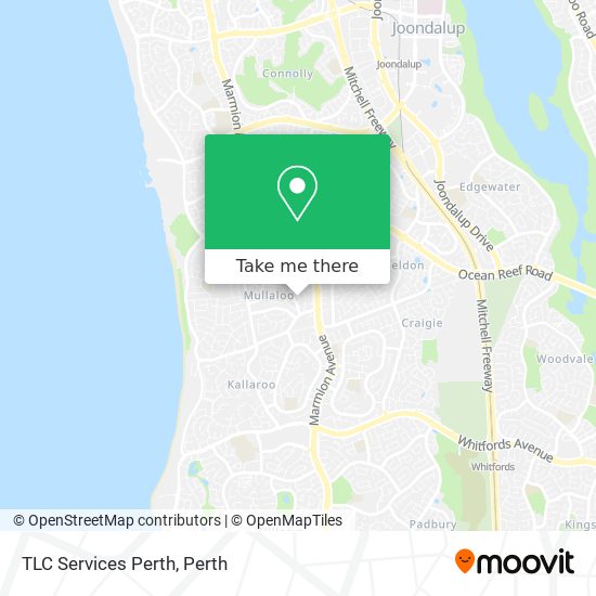 Mapa TLC Services Perth