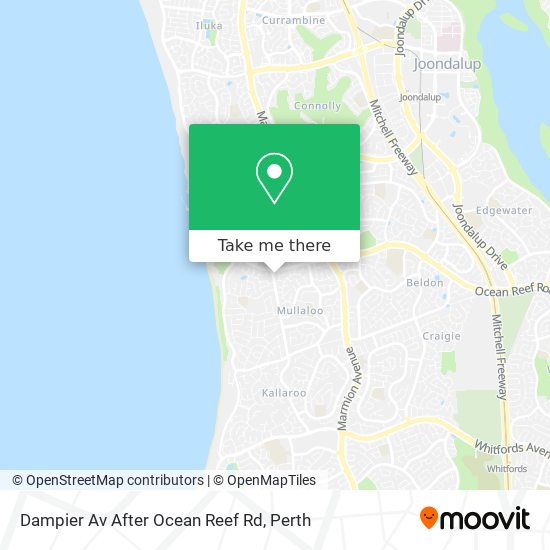 Dampier Av After Ocean Reef Rd map