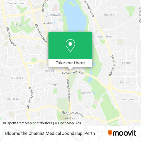 Blooms the Chemist Medical Joondalup map