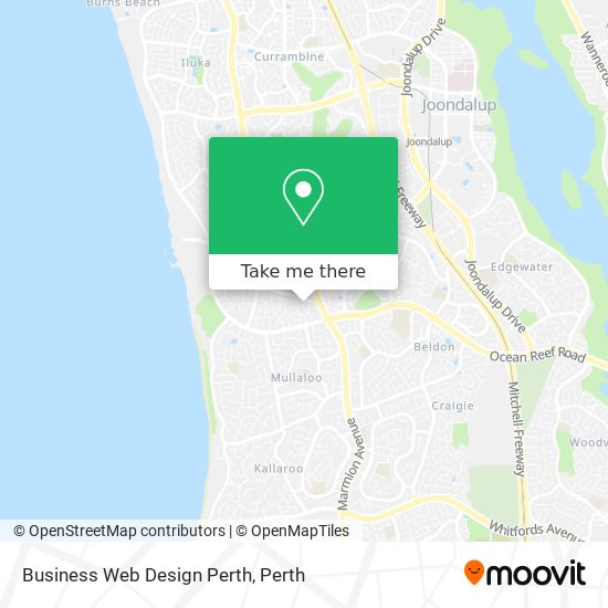 Business Web Design Perth map