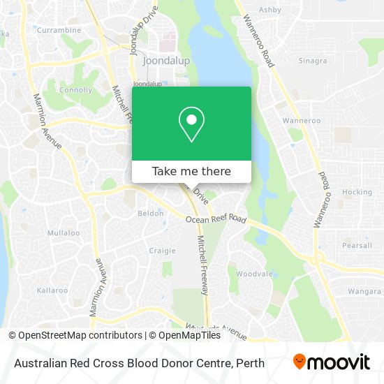 Australian Red Cross Blood Donor Centre map