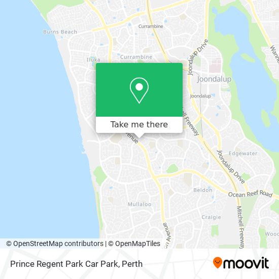 Prince Regent Park Car Park map