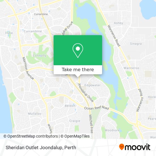 Mapa Sheridan Outlet Joondalup