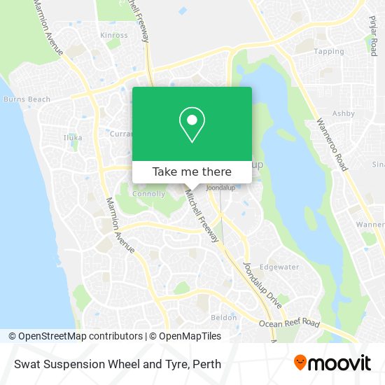 How to get to Swat Suspension Wheel and Tyre in Joondalup by Bus or Train?