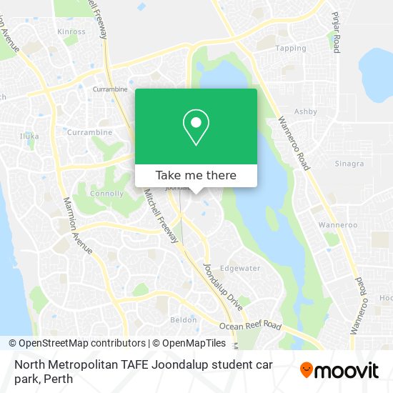 North Metropolitan TAFE Joondalup student car park map