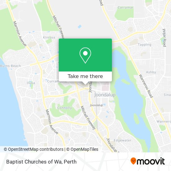 Baptist Churches of Wa map