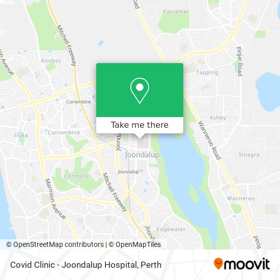 Covid Clinic - Joondalup Hospital map