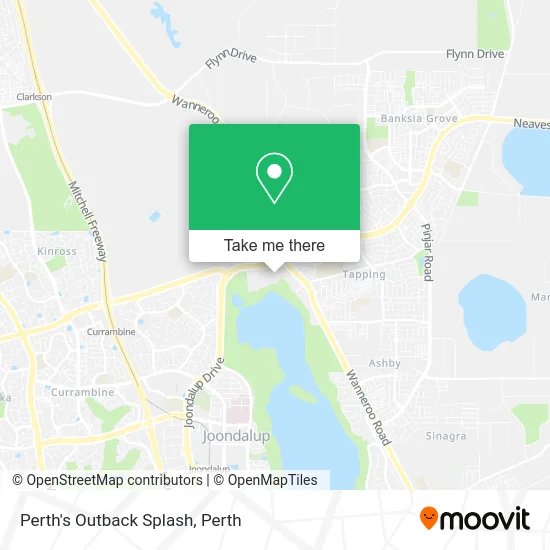 Mapa Perth's Outback Splash