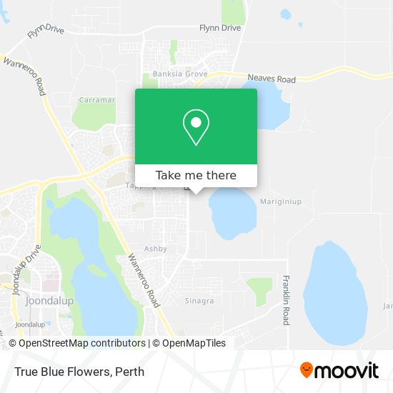True Blue Flowers map