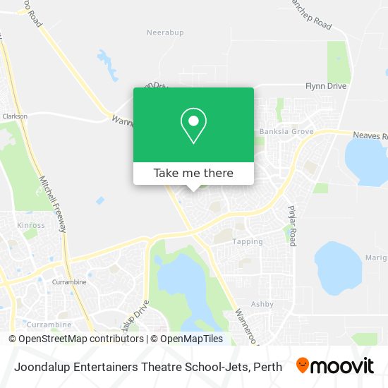 Joondalup Entertainers Theatre School-Jets map