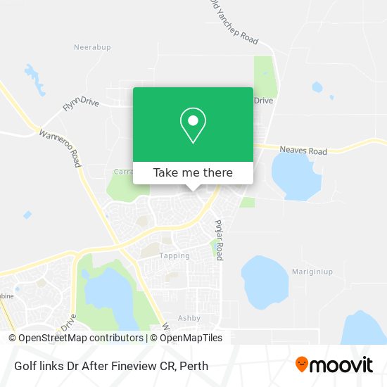 Golf links Dr After Fineview CR map
