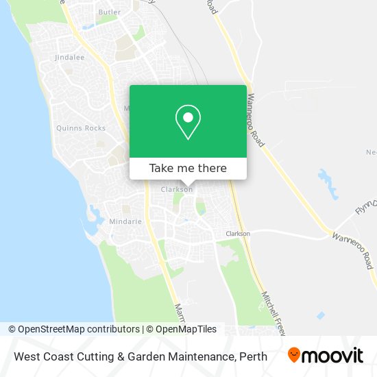 West Coast Cutting & Garden Maintenance map