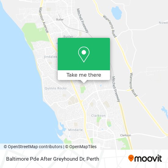 Baltimore Pde After Greyhound Dr map