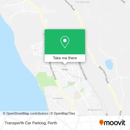 Mapa Transperth Car Parking