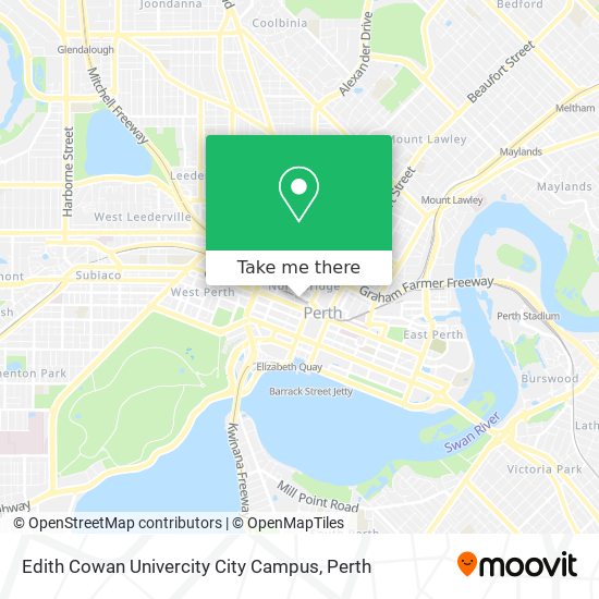 Mapa Edith Cowan Univercity City Campus