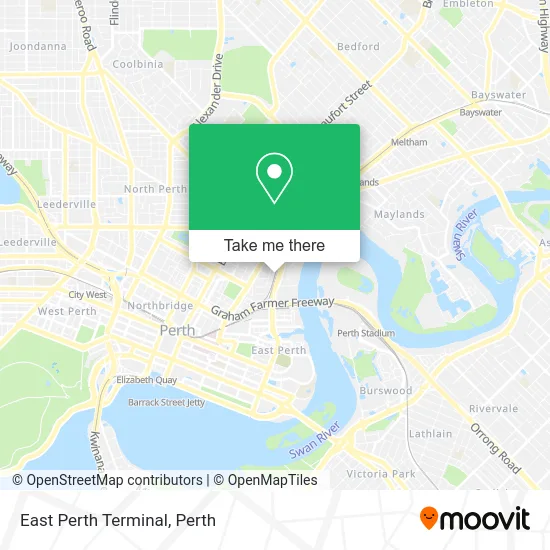 Mapa East Perth Terminal
