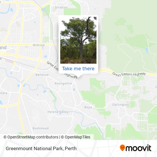 Greenmount National Park map