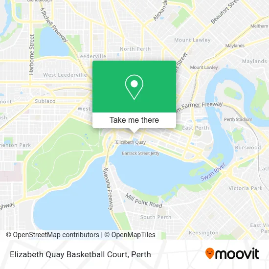 Elizabeth Quay Basketball Court map