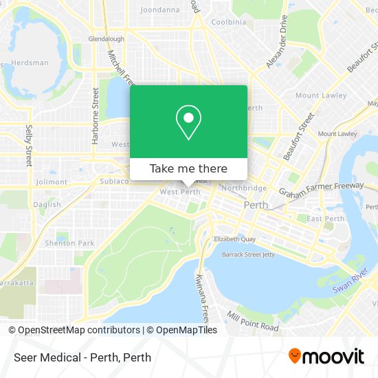 Mapa Seer Medical - Perth