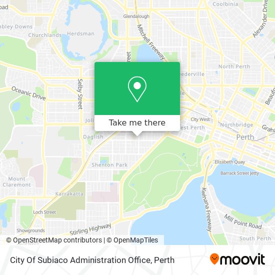 City Of Subiaco Administration Office map