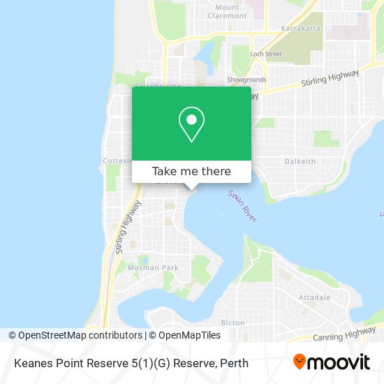 Keanes Point Reserve 5(1)(G) Reserve map