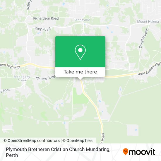 Plymouth Bretheren Cristian Church Mundaring map