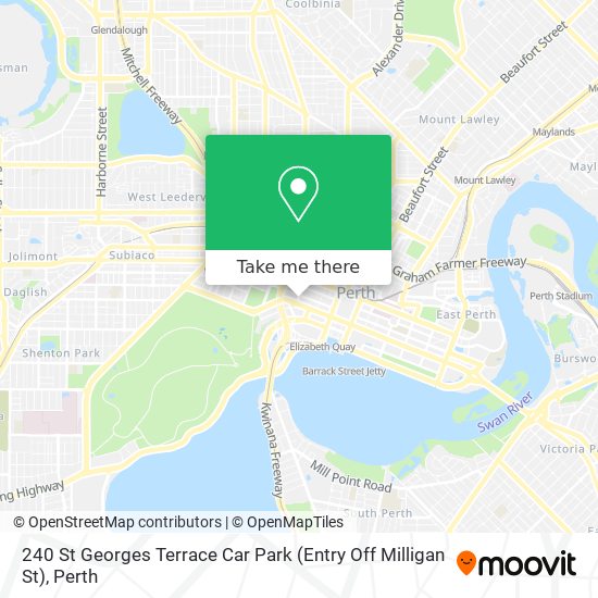 240 St Georges Terrace Car Park (Entry Off Milligan St) map