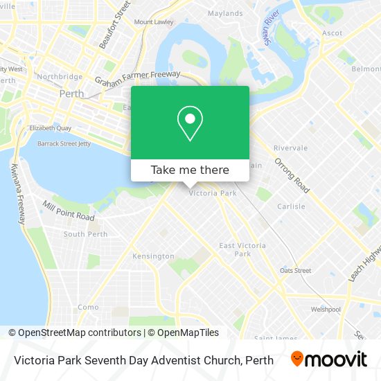 Victoria Park Seventh Day Adventist Church map