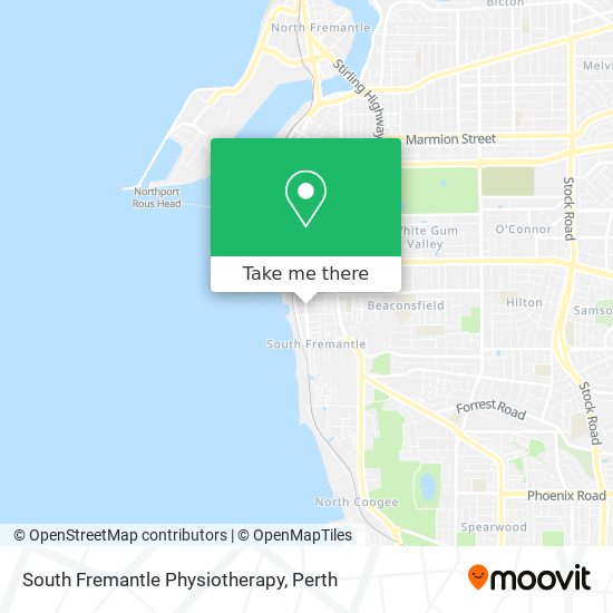 South Fremantle Physiotherapy map